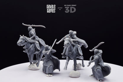 Bloody Elf Brother - Foot and Mounted - Davale Games - 3D Printed with high quality resin for LOTR/D&D games