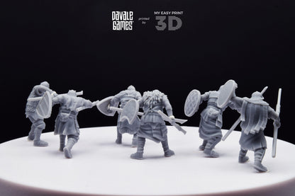 Mörlok Orcs with Spear - Davale Games - 3D Printed with high quality resin for LOTR/D&D games