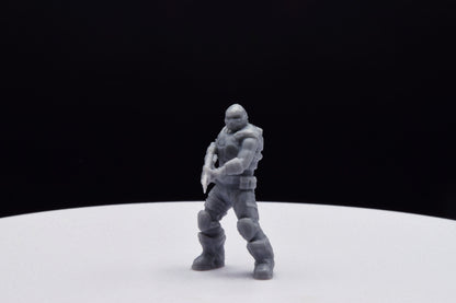 Gears Of War COG Soldier Summer Male Old Miniature - TheSTLSmith - 3D Printed with high quality resin for Skirmish/D&D games