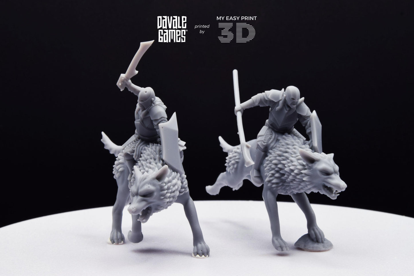 Rider Super Orc - Davale Games - 3D Printed with high quality resin for LOTR/D&D games