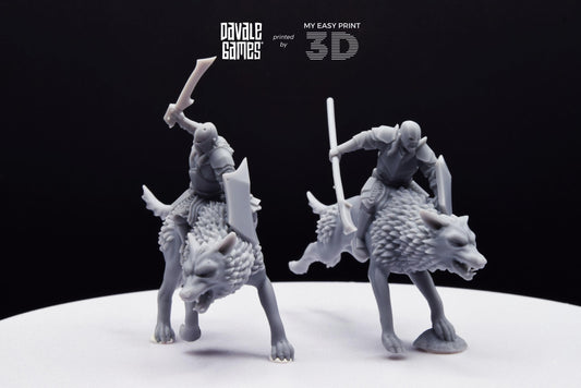 Rider Super Orc - Davale Games - 3D Printed with high quality resin for LOTR/D&D games