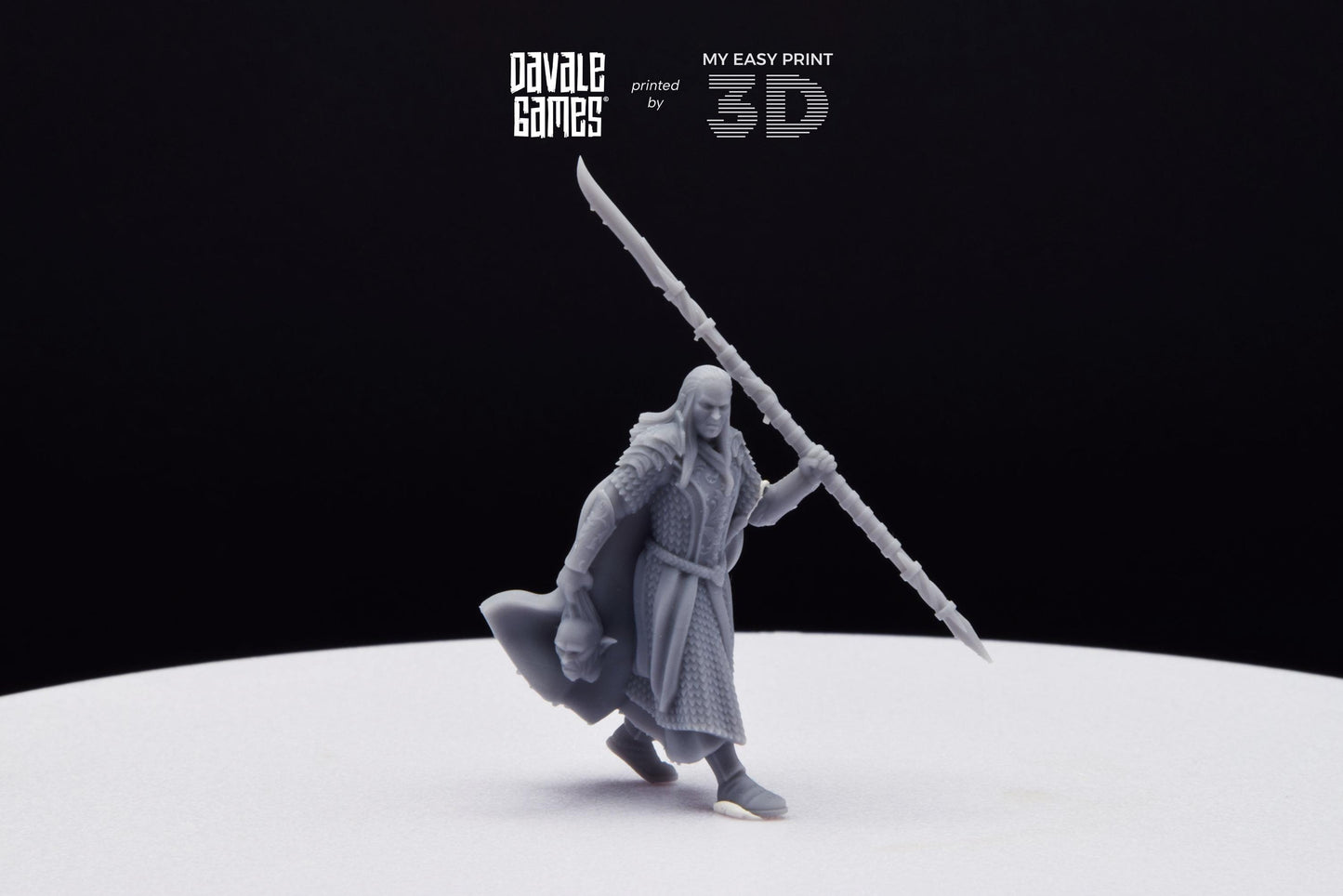 Wood Elf Captain - Davale Games - 3D Printed with high quality resin for LOTR/D&D games