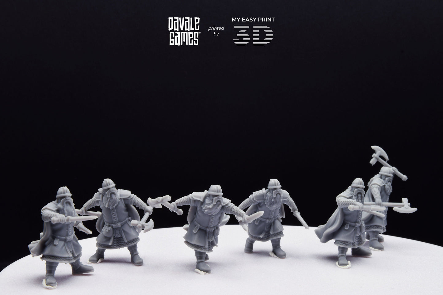 Metal Guard Dwarf - Davale Games - 3D Printed with high quality resin for LOTR/D&D games