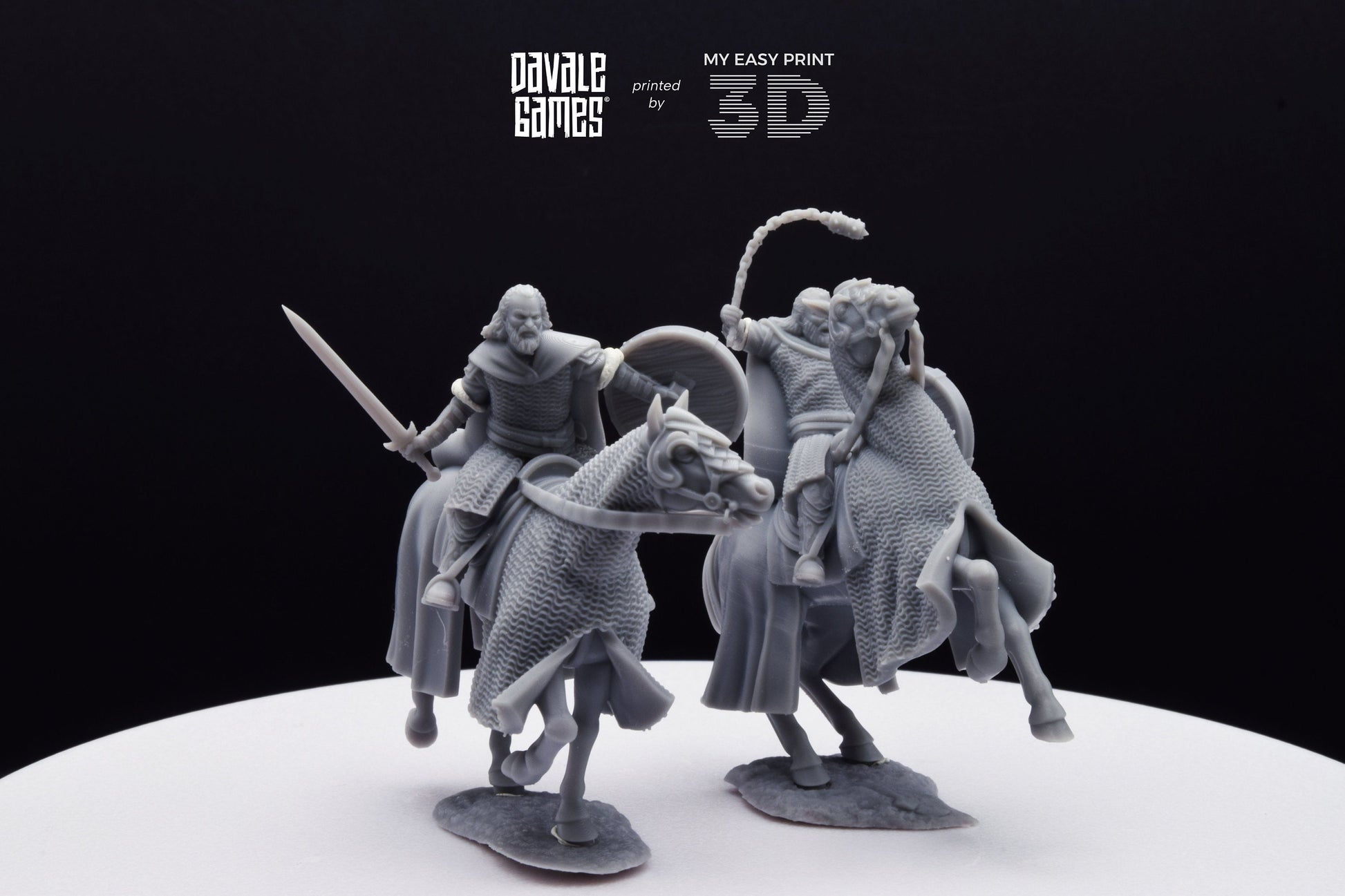 West Humans Hammer Sons Cavalry - Mounted - Davale Games - 3D Printed with high quality resin for LOTR/D&D games