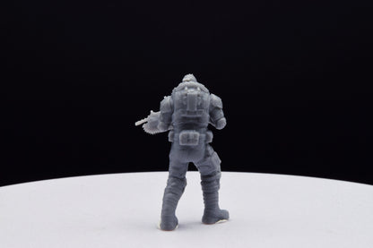 Gears Of War COG Marcus Old Miniature - TheSTLSmith - 3D Printed with high quality resin for Skirmish/D&D games
