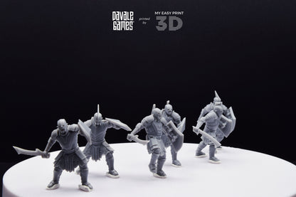 Super Orc Swordsman - Davale Games - 3D Printed with high quality resin for LOTR/D&D games