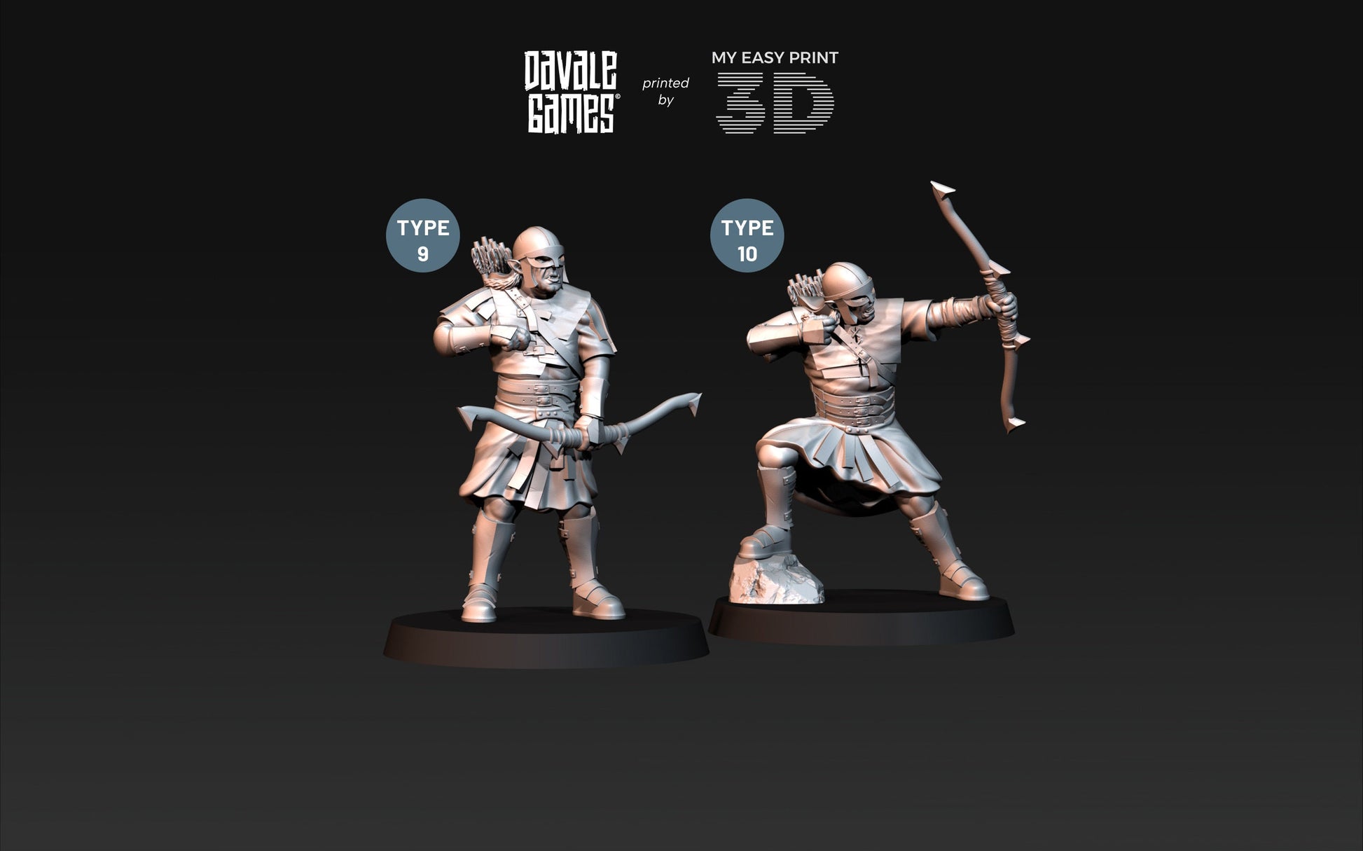 Outrider Blood Handed Orc - Davale Games - 3D Printed with high quality resin for LOTR/D&D games