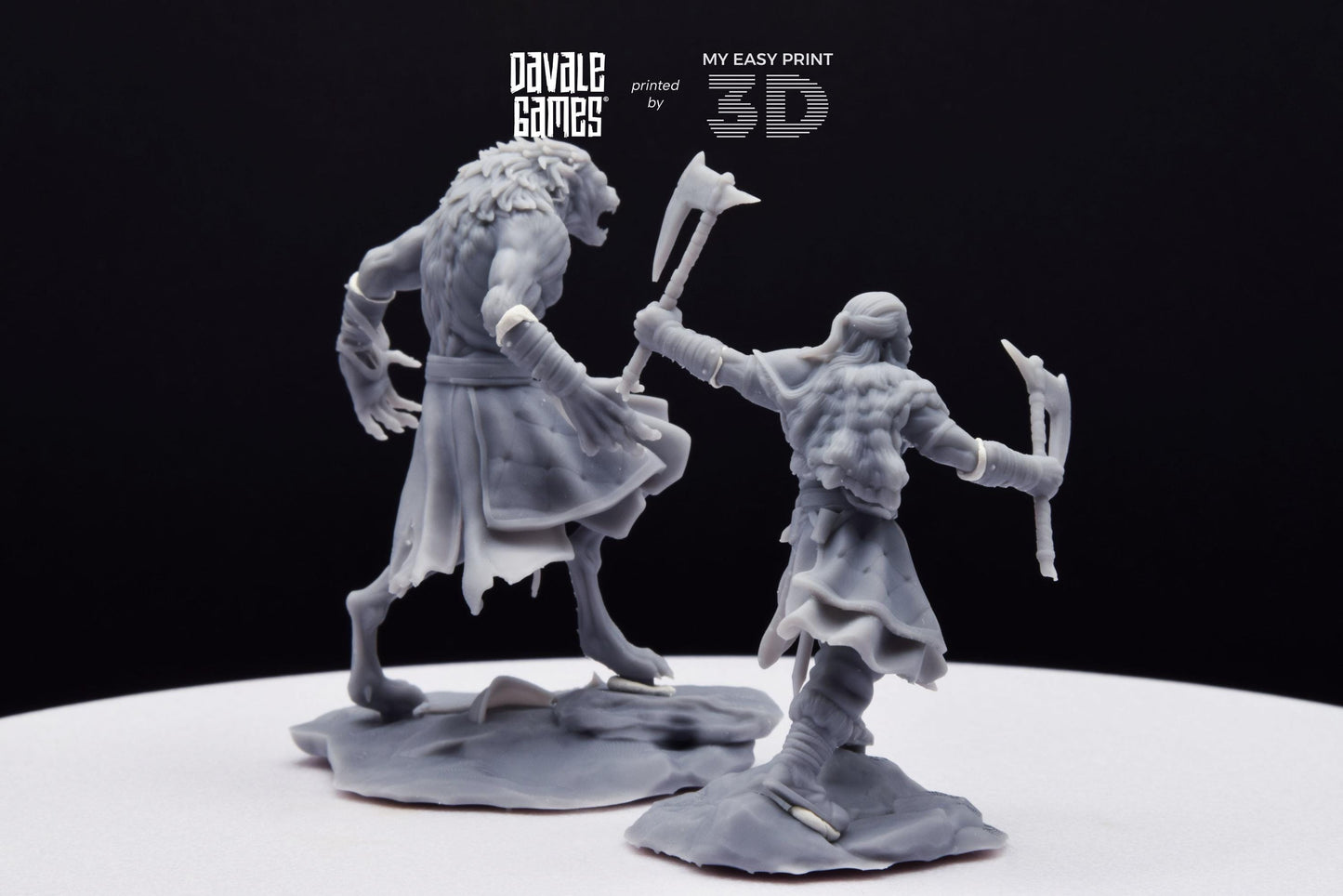 Ragnar, Halfwolf - Human and Wolf form (ODIN) - Davale Games - Mythological games - 3D Printed with high quality resin