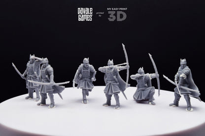 High Human Archer - Davale Games - 3D Printed with high quality resin for LOTR/D&D games