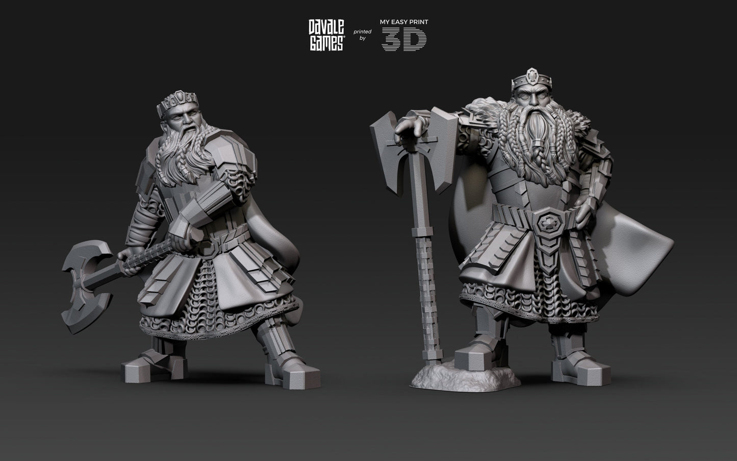 Kalak King - Davale Games - 3D Printed with high quality resin for LOTR/D&D games