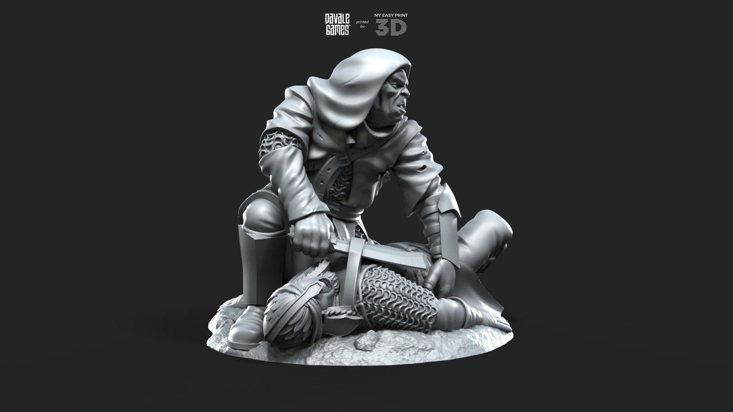 Orc Thief - Davale Games - 3D Printed with high quality resin for LOTR/D&D games