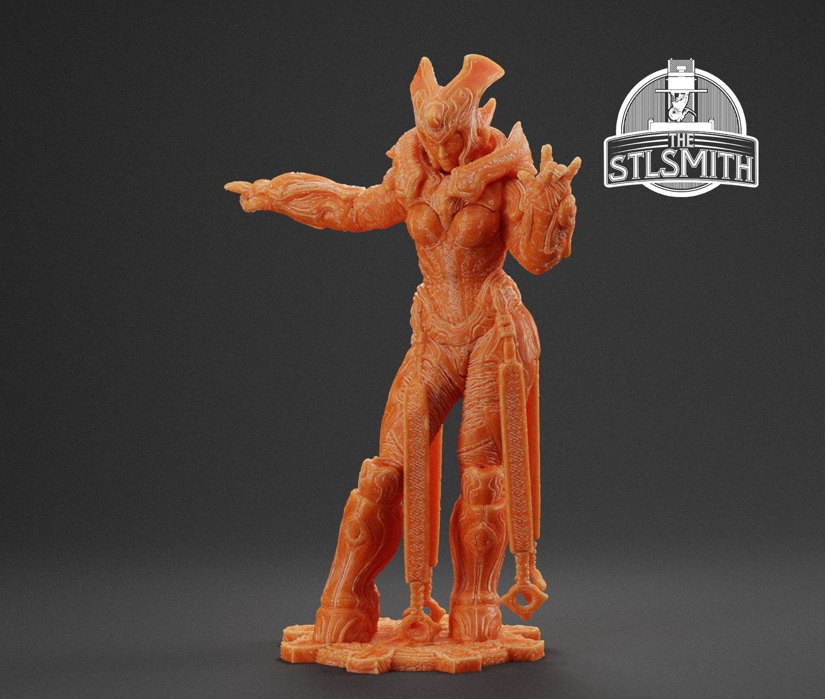 Gears Of War Queen Myrrah Armoured Ot Miniature - TheSTLSmith - 3D Printed with high quality resin for Skirmish/D&D games