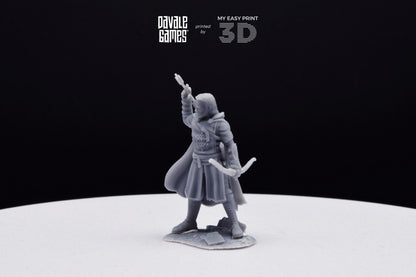 Damord, Captain of Rangers - Grey Castle - Davale Games - 3D Printed with high quality resin for LOTR/D&D games