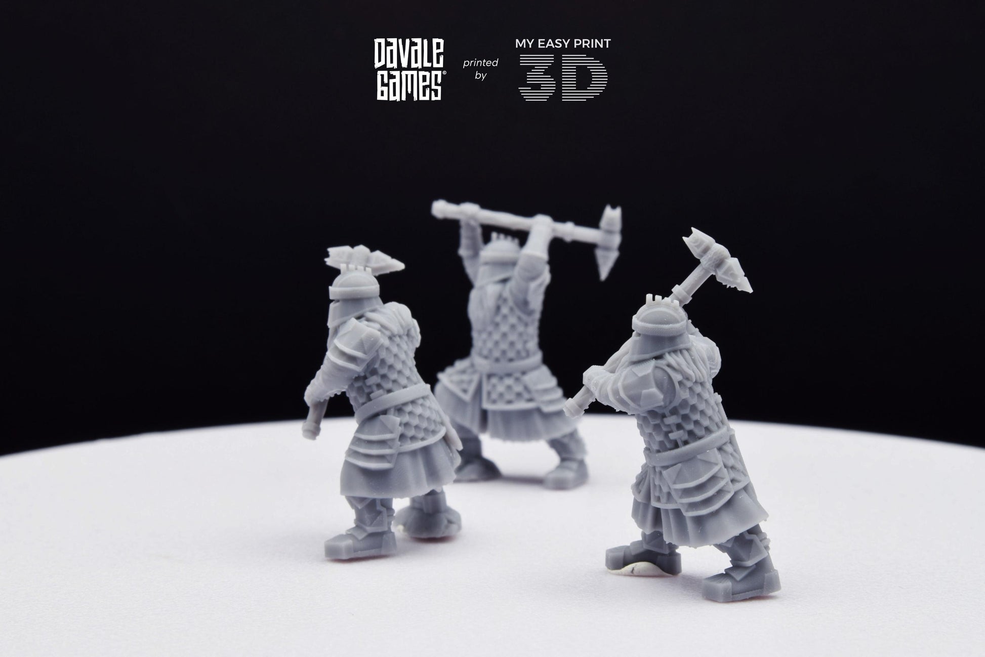 Silver Goat Dwarf with Hammer - Davale Games - 3D Printed with high quality resin for LOTR/D&D games