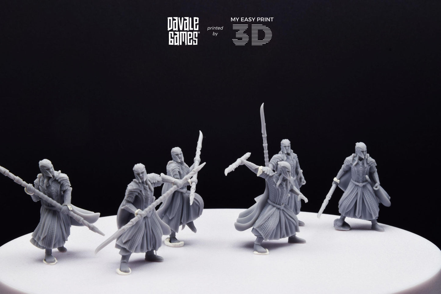Armoured Wood Elf with Spear - Davale Games - 3D Printed with high quality resin for LOTR/D&D games