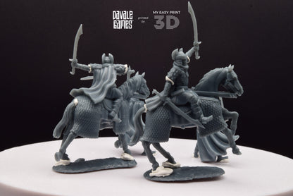 Dragon Army Dragon Guards Mounted and Foot - Davale Games - 3D Printed with high quality resin for LOTR/D&D games