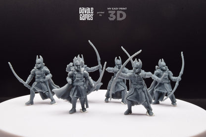 Old High Human Archer - Davale Games - 3D Printed with high quality resin for LOTR/D&D games