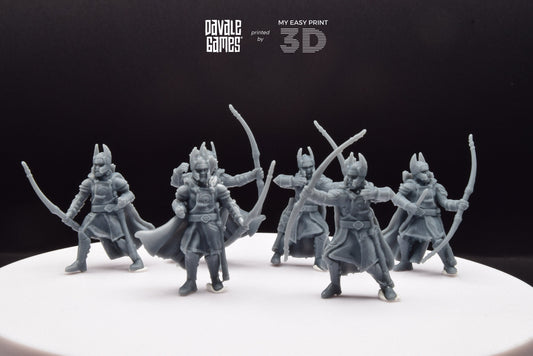 Old High Human Archer - Davale Games - 3D Printed with high quality resin for LOTR/D&D games
