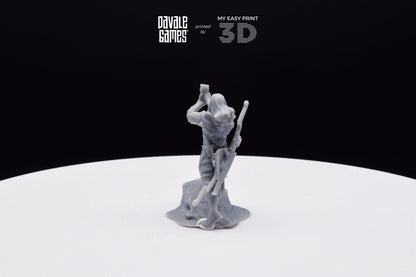 Wood Elf with Horn - Davale Games - 3D Printed with high quality resin for LOTR/D&D games