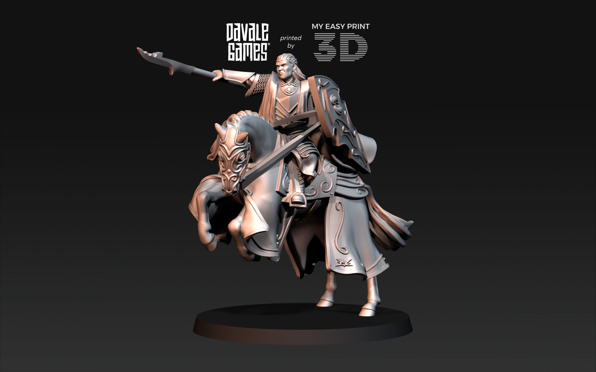 Bloody Elf King - Foot and Mounted - Davale Games - 3D Printed with high quality resin for LOTR/D&D games