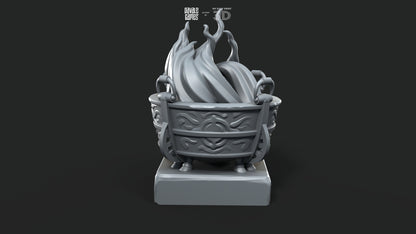 Cauldron and Overturned Cauldron - War Item - Davale Games - 3D Printed with high quality resin for LOTR/D&D games