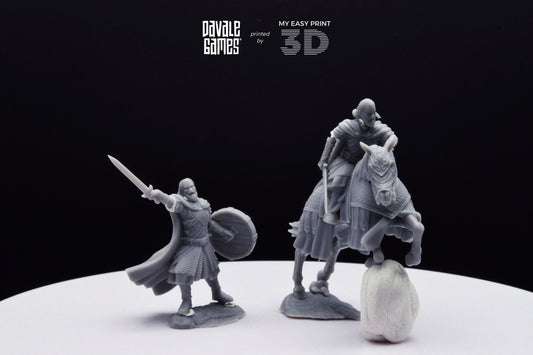 West Humans Comissary - Foot and Mounted - Davale Games - 3D Printed with high quality resin for LOTR/D&D games