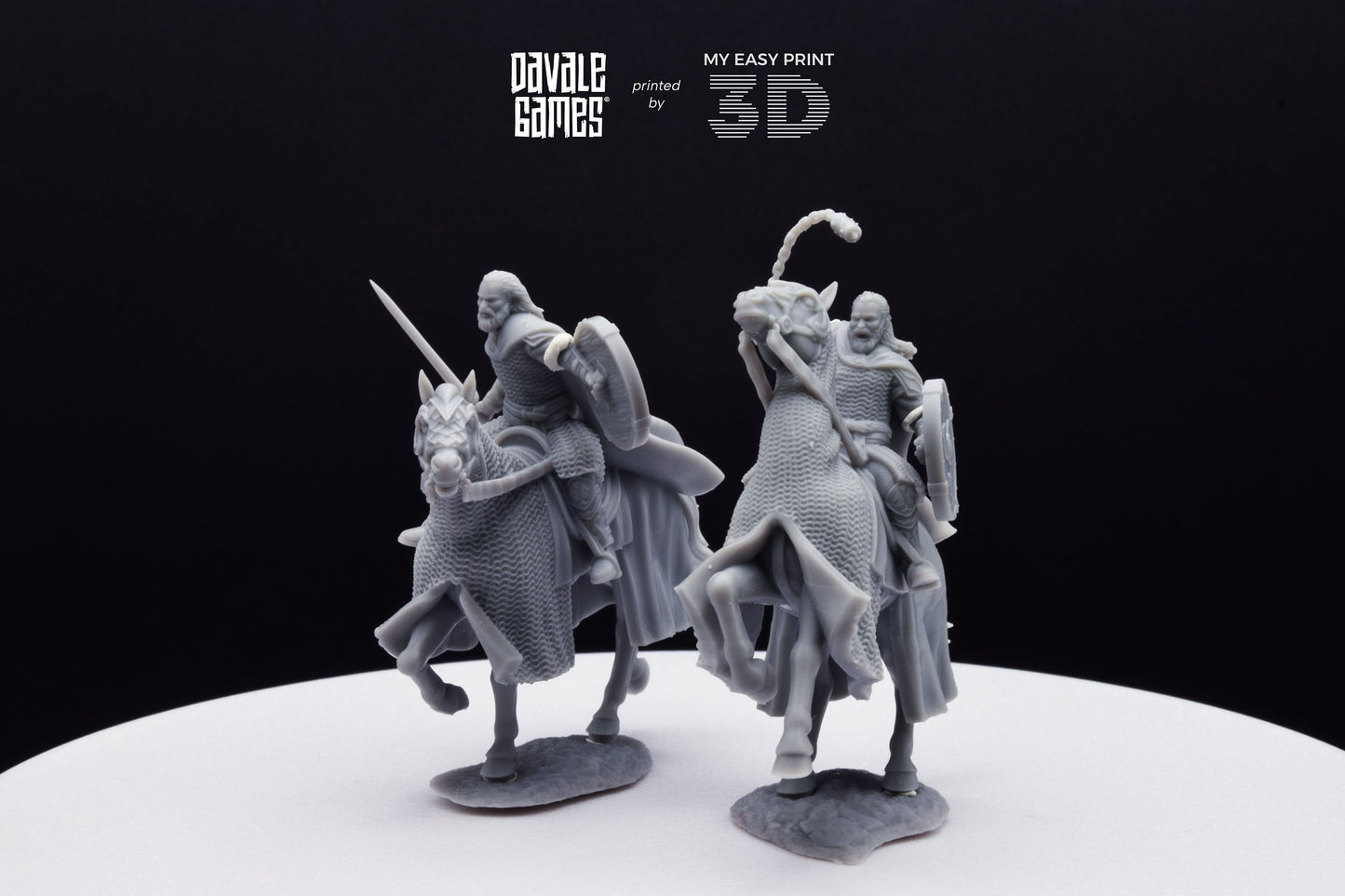 West Humans Hammer Sons Cavalry - Mounted - Davale Games - 3D Printed with high quality resin for LOTR/D&D games