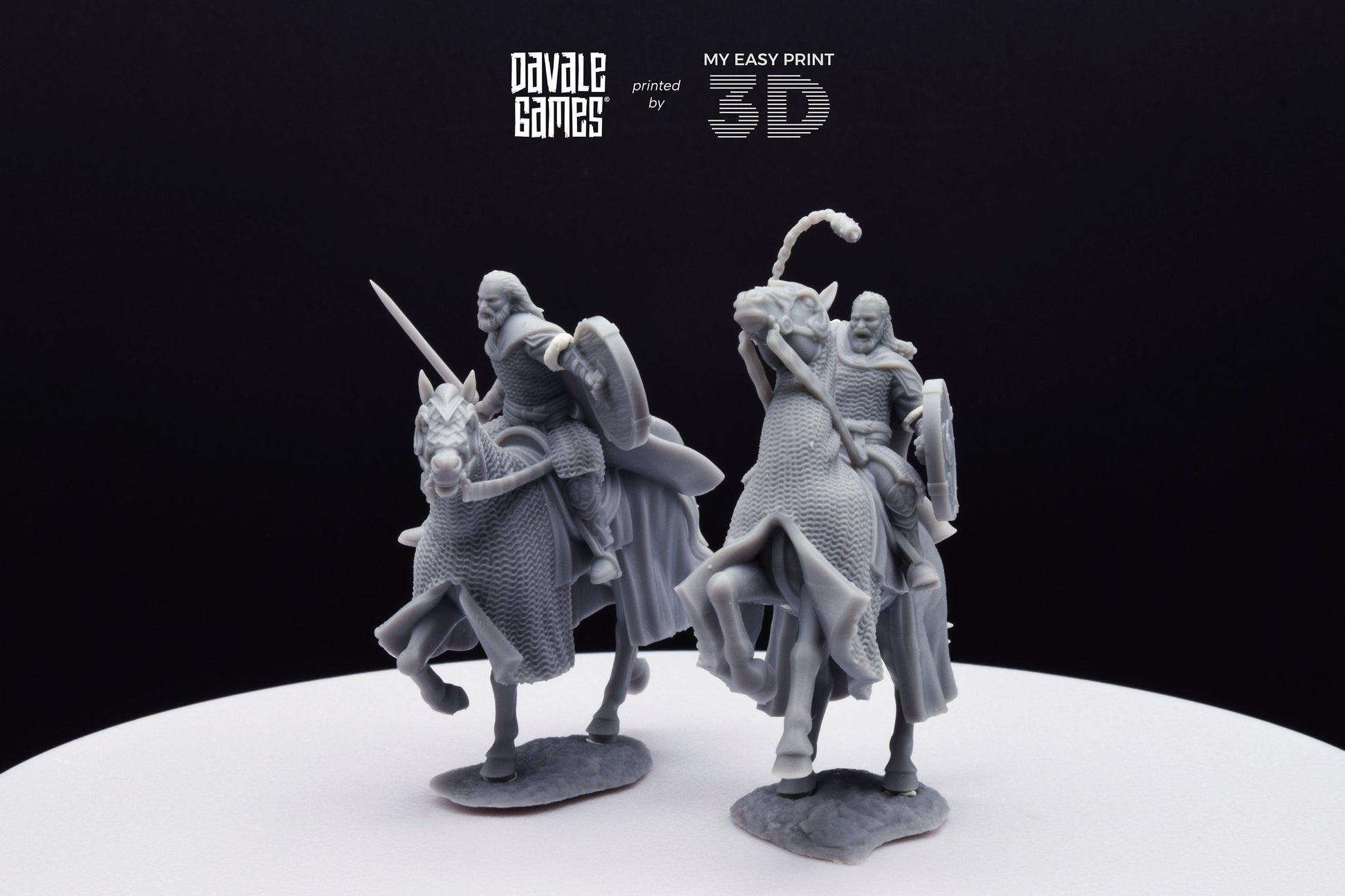 West Humans Hammer Sons Cavalry - Mounted - Davale Games - 3D Printed with high quality resin for LOTR/D&D games