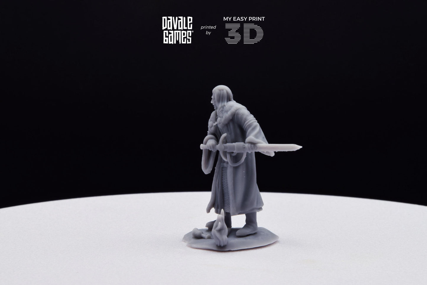 Enecthor Grey Castle Lieutenant - Davale Games - 3D Printed with high quality resin for LOTR/D&D games