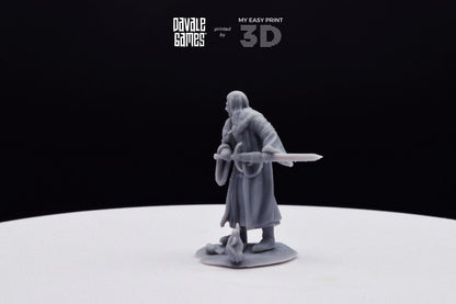 Enecthor Grey Castle Lieutenant - Davale Games - 3D Printed with high quality resin for LOTR/D&D games