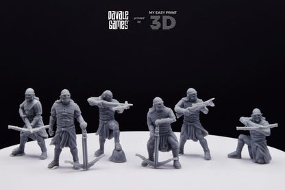 Blood-handed Orcs with Crossbow - Davale Games - 3D Printed with high quality resin for LOTR/D&D games