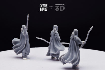 Wood Elf Archers - Davale Games - 3D Printed with high quality resin for LOTR/D&D games