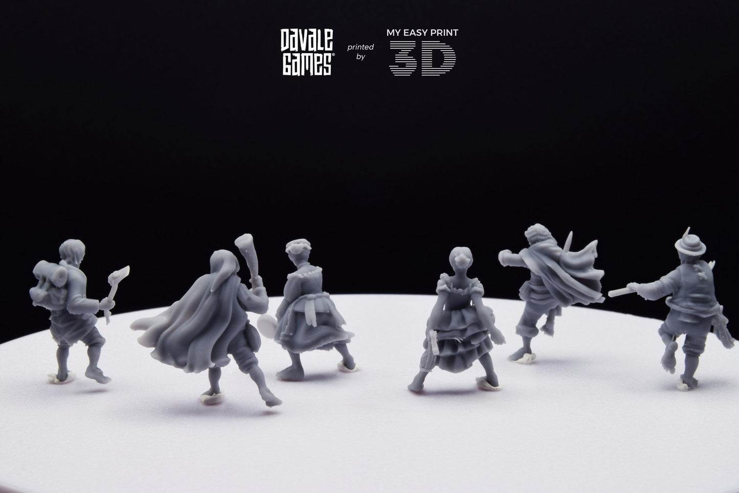 Halfmen - Davale Games - 3D Printed with high quality resin for LOTR/D&D games