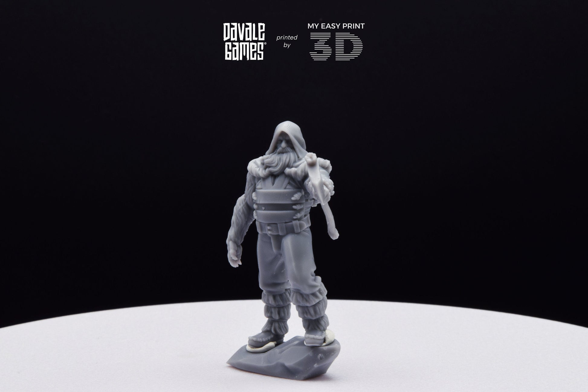 Grudder The Bearman - Davale Games - 3D Printed with high quality resin for LOTR/D&D games