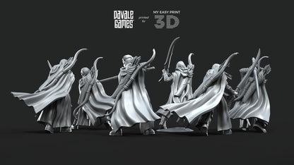 Galanthir Elves - Forest Guardians with Sword - Davale Games - 3D Printed with high quality resin for LOTR/D&D games
