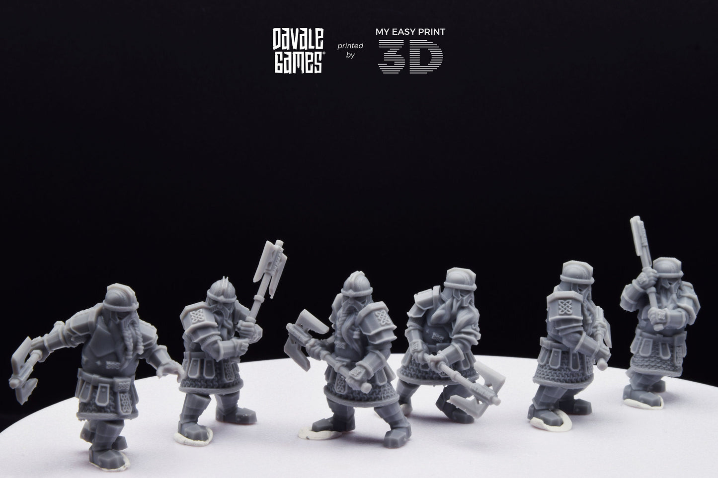 Kalak Guard Dwarf - Davale Games - 3D Printed with high quality resin for LOTR/D&D games