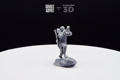 Wood Elf with Horn - Davale Games - 3D Printed with high quality resin for LOTR/D&D games