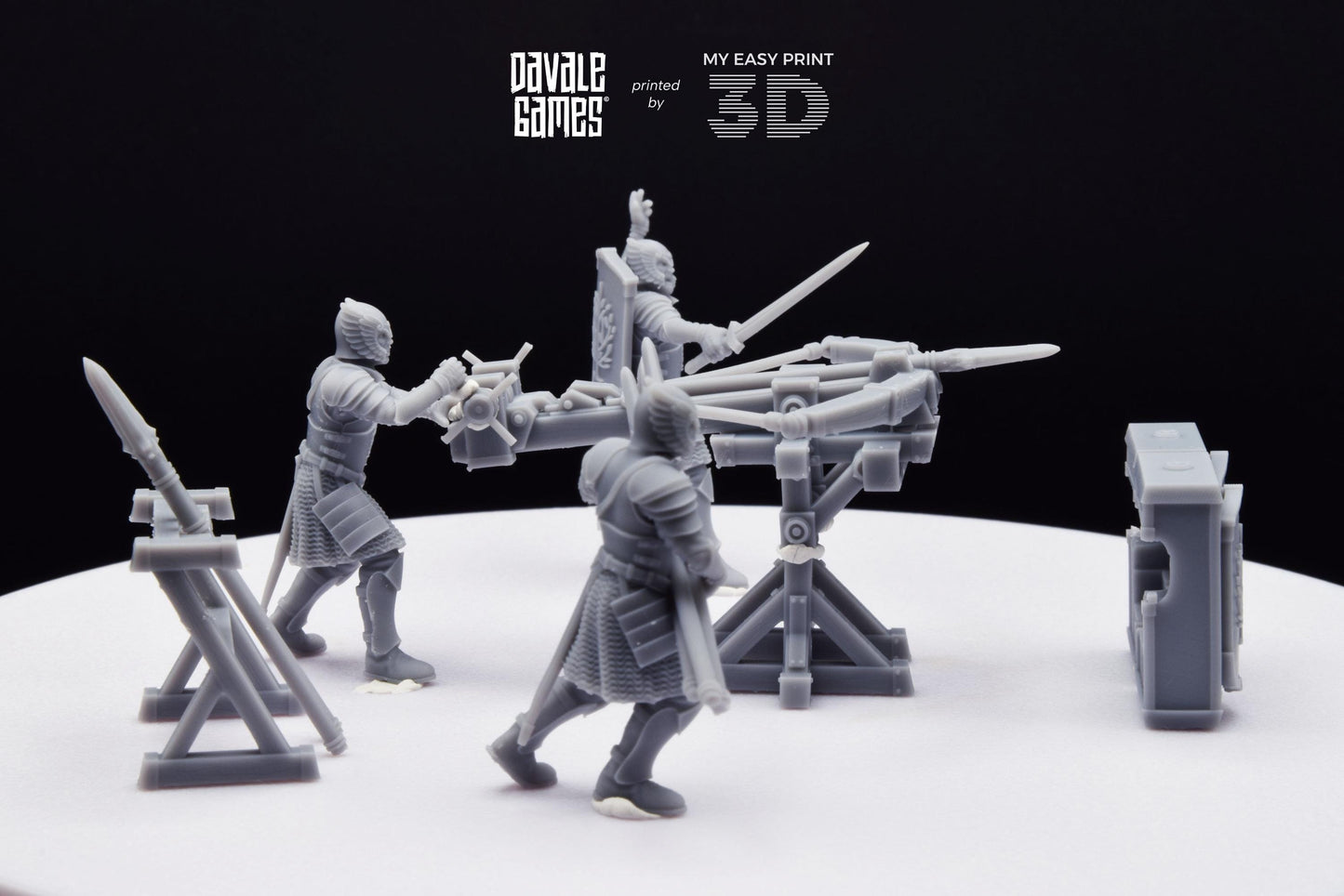 Grey Castle Rocket Launcher with Dotation - Davale Games - 3D Printed with high quality resin for LOTR/D&D games