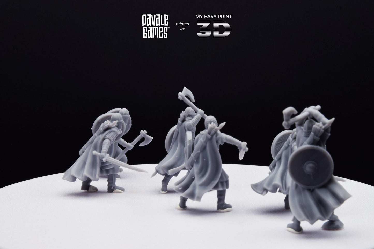 West Humans Warriors - Davale Games - 3D Printed with high quality resin for LOTR/D&D games