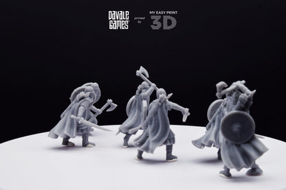 West Humans Warriors - Davale Games - 3D Printed with high quality resin for LOTR/D&D games