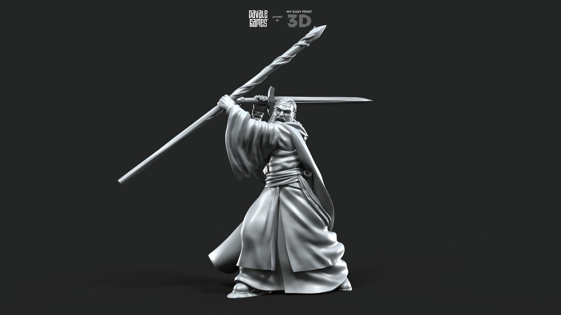 Gaënale the Mage White Light - Foot and Mounted - Davale Games - 3D Printed with high quality resin for LOTR/D&D games