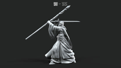 Gaënale the Mage White Light - Foot and Mounted - Davale Games - 3D Printed with high quality resin for LOTR/D&D games