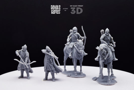 West Humans Outriders - Foot and Mounted - Davale Games - 3D Printed with high quality resin for LOTR/D&D games