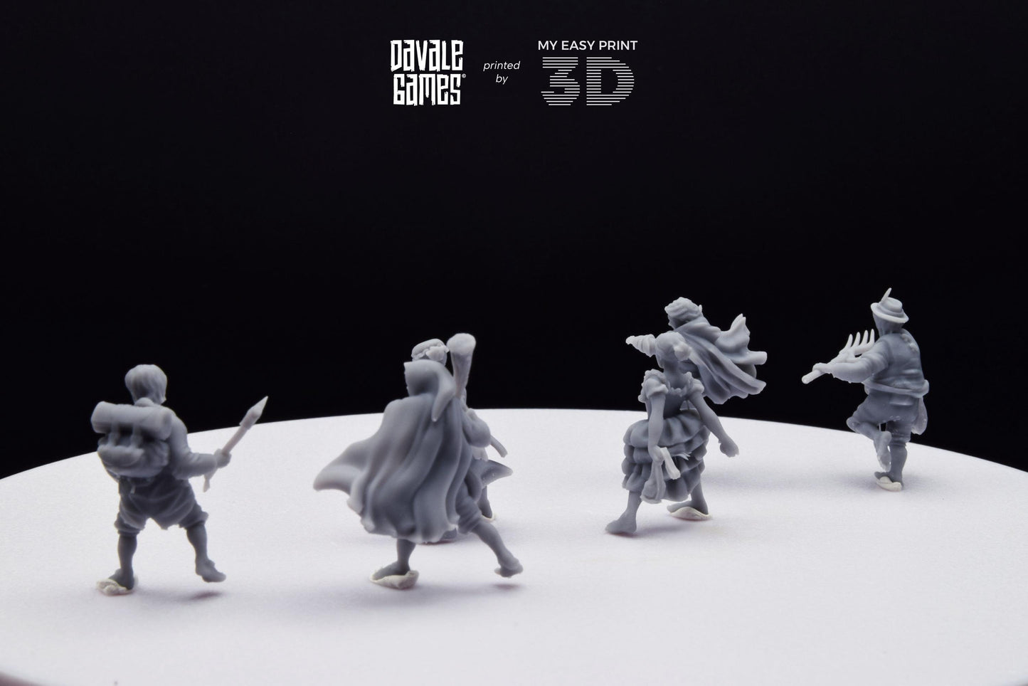 Halfmen - Davale Games - 3D Printed with high quality resin for LOTR/D&D games