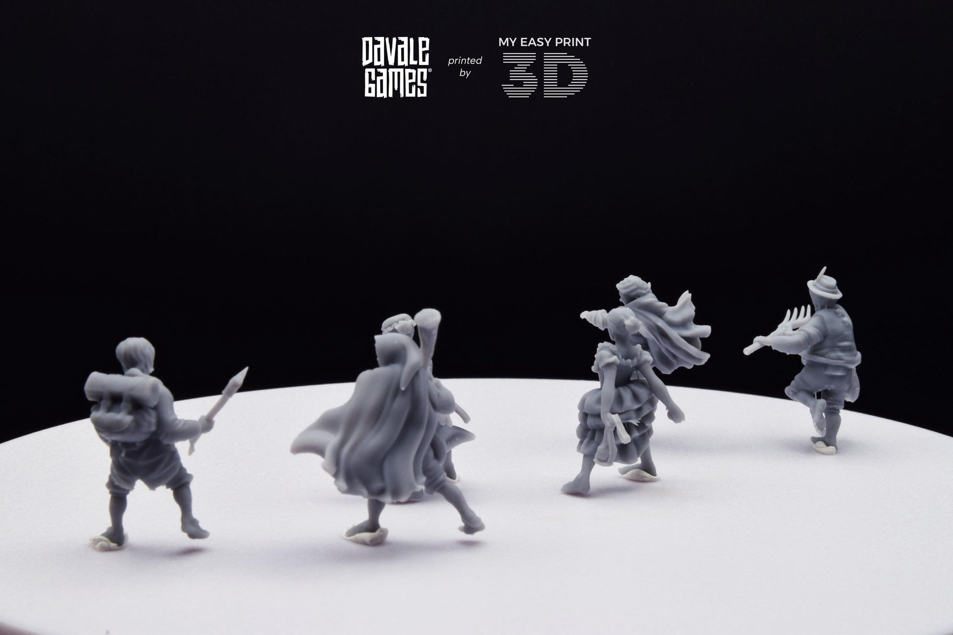 Halfmen - Davale Games - 3D Printed with high quality resin for LOTR/D&D games