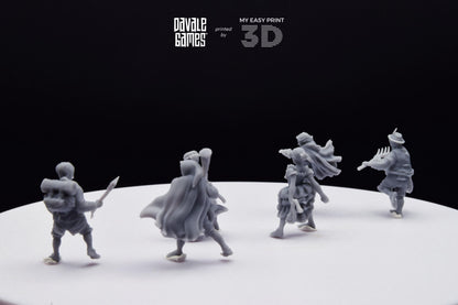 Halfmen - Davale Games - 3D Printed with high quality resin for LOTR/D&D games