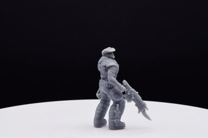 Gears Of War Dizzy Wallin Winter Ot Miniature - TheSTLSmith - 3D Printed with high quality resin for Skirmish/D&D games