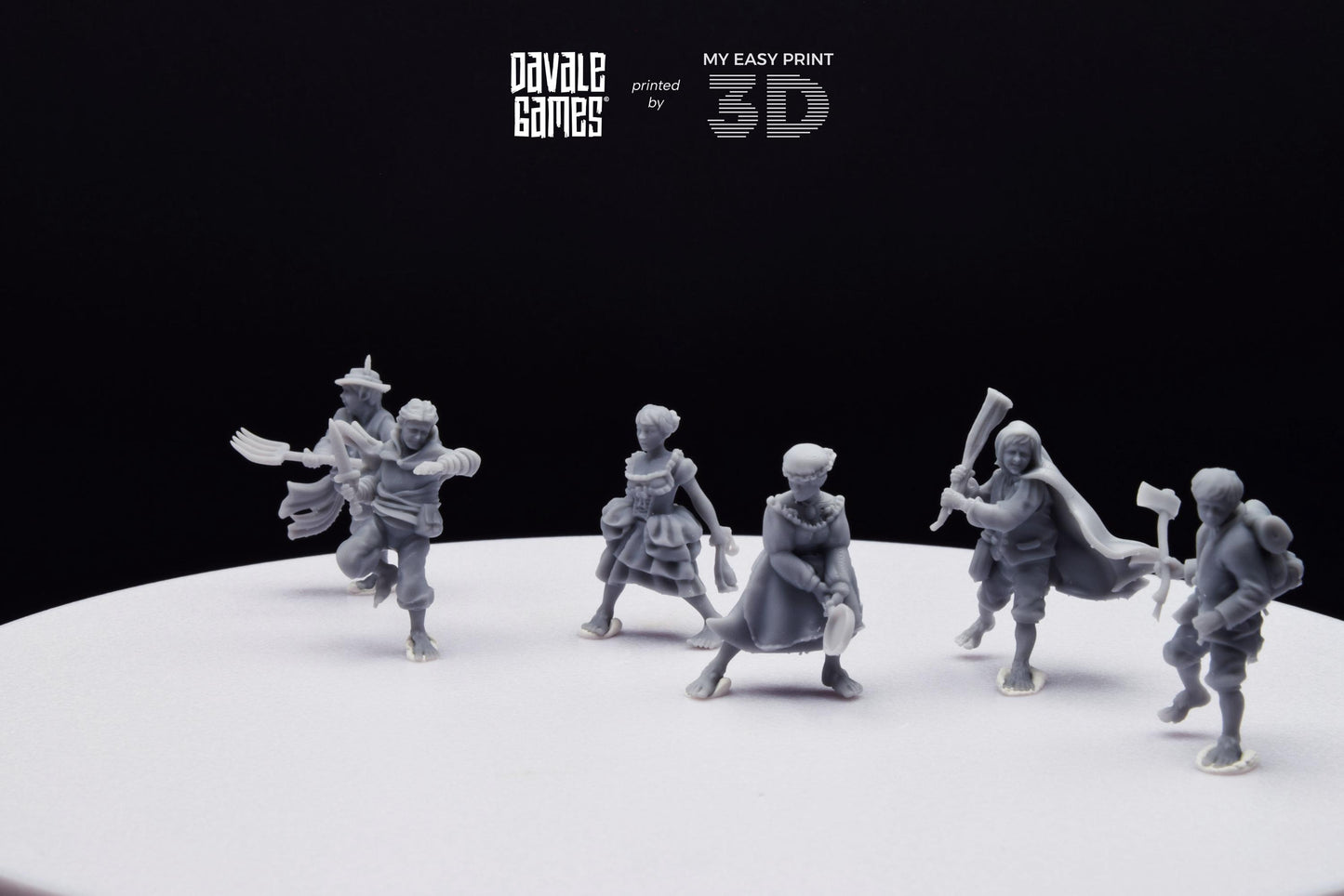 Halfmen - Davale Games - 3D Printed with high quality resin for LOTR/D&D games