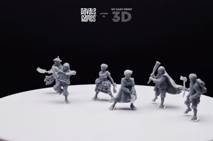 Halfmen - Davale Games - 3D Printed with high quality resin for LOTR/D&D games