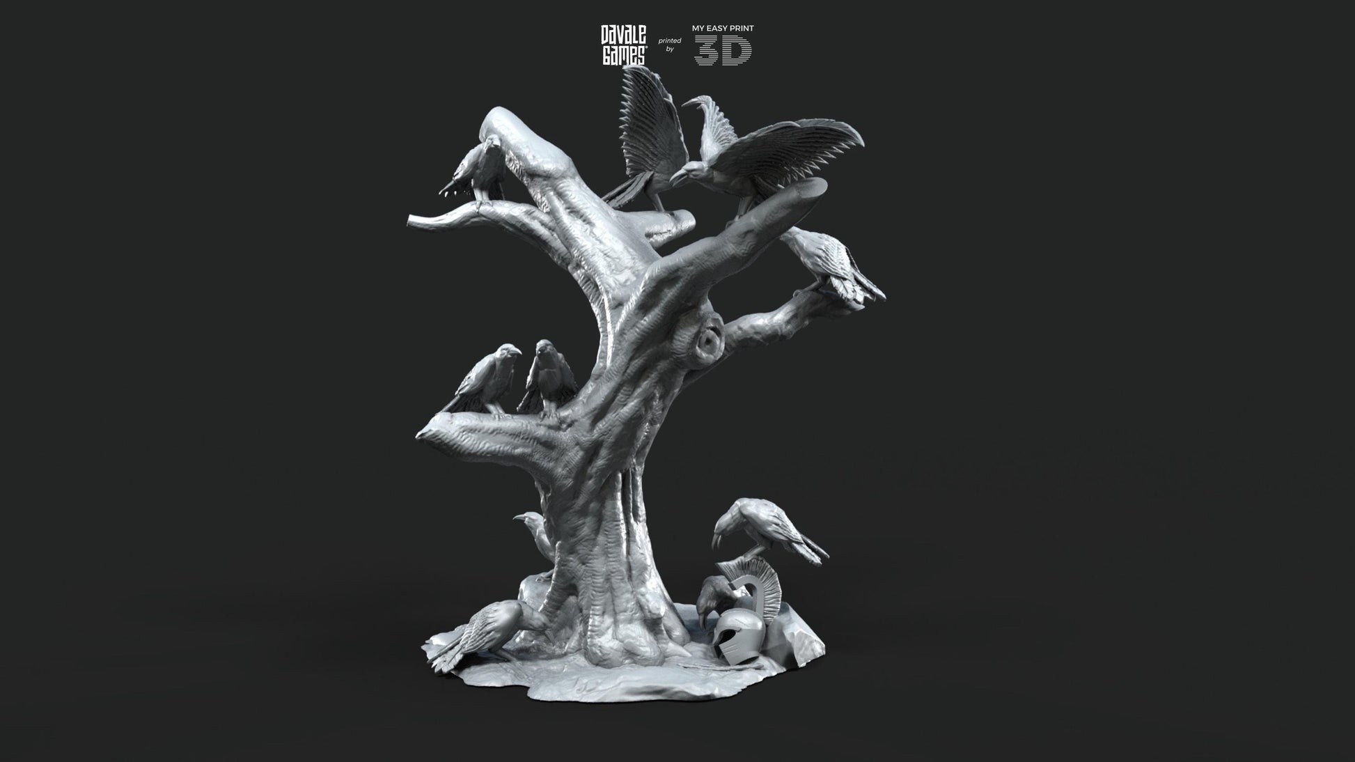 Flock of crows - Scenery - Davale Games - Mythological games - 3D Printed with high quality resin